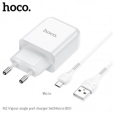 Адаптер сетевой HOCO Micro USB cable Vigour N2 |1USB, 2.1A| (Safety Certified)