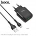 Комплект адаптер сетевой HOCO C72Q  + Micro USB cable черный