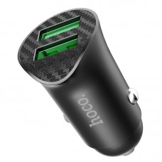 Адаптер автомобильный HOCO Farsighted dual port QC3.0 car charger Z39 черный