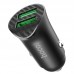 Адаптер автомобильный HOCO Farsighted dual port QC3.0 car charger Z39 черный