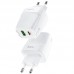 Адаптер сетевой HOCO Bright dual port charger C85A |1USB/1Type-C, 5A, PD20W/QC3.0|