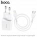 Адаптер сетевой HOCO Type-C to Lightning Cable Starter N10 |Type-C, PD, 20W| (Safety Certified)