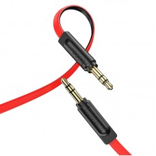 Кабель плоский HOCO UPA16 AUX аудио шнур провод 2 метра красный