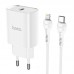 Адаптер сетевой HOCO Type-C to Lightning cable Smart N14 |Type-C, PD, 20W| (Safety Certified)