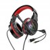 Наушники 2 в 1 игровые с подсветкой HOCO Drift Gaming headphones W104 черно синие