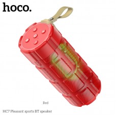Акустика беспроводная HOCO HC7 Pleasant LED sports BT speaker IPX5 красная