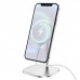 Зарядка Qi HOCO Happiness magnetic desktop wireless charger CW32 15W серебристая