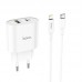 Адаптер сетевой HOCO Type-C to Lightning Cable Lineal C95A |1USB/1Type-C, PD/QC, 20W/3A|