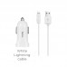 Адаптер автомобильный HOCO Lightning cable two-port Car charger set Z2A |2USB, 2.4A|