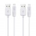 Кабель 2 штуки комплект Lightning USB Hoco X1 по 1 метру белые