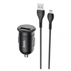 Адаптер автомобильный HOCO Micro USB Cable Mighty single port car charger Z43 black 