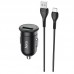 Адаптер автомобильный HOCO Type-C Cable Mighty single port car charger Z43 черн