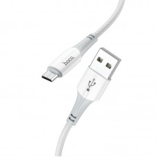 Кабель нейлоновая оплетка HOCO Micro USB Ferry charging data cable X70 белый