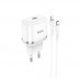 Адаптер сетевой HOCO Type-C to Lightning Cable Victorious single port charger set N24 |1Type-C, 20W/3A, PD/QC|