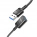 Кабель HOCO USB male to USB female charging data sync extension cable U107 |1.2M, OTG USB3.0, 3A|