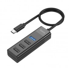 Тайп-С хаб адаптер HOCO HB25 Type-C Easy mix 4-in-1 converter USB3.0 + 3*USB2.0