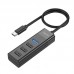 Тайп-С хаб адаптер HOCO HB25 Type-C Easy mix 4-in-1 converter USB3.0 + 3*USB2.0