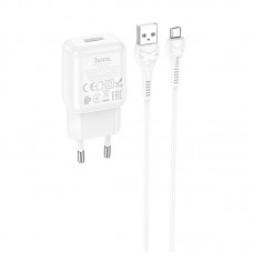 Адаптер сетевой HOCO Micro USB cable single port charger set C96A |1USB, 2.1A|