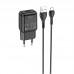 Адаптер сетевой HOCO Micro USB cable single port charger set C96A |1USB, 2.1A|