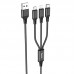 Кабель Combo HOCO Lightning/Type-C/Micro USB 3-in-1 Super charging cable X76 |1m, 2A|