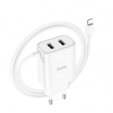 Адаптер сетевой HOCO Lightning Cable Courser dual-port charger C103A |2USB, 2.1A|