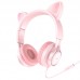 Наушники HOCO Cat ear headphones with mic W36 Hi-Fi blue