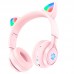 Наушники HOCO W39 Cat ear kids BT headphones кошачьи ушки голубые