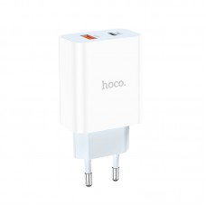 Адаптер сетевой HOCO charger C97A |1USB/1Type-C, 20W/3A, QC/PD|