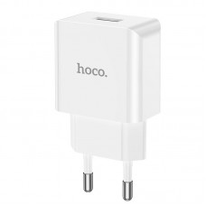 Блок питания сетевое ЗУ HOCO Leisure single port charger C106A  белое сам адаптер