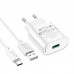 Адаптер сетевой HOCO Type-C Cable Fighter single port charger C109A |1USB, 18W/3A, QC|