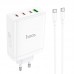 Адаптер сетевой HOCO Leader Type-C to Type-C Cable four-port (3C1A) fast charger set N31 |4Type-C/1USB, 100W/5A, PD/QC|