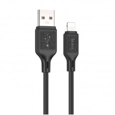 Кабель HOCO Lightning Cool silicone charging data cable X90 black 1m