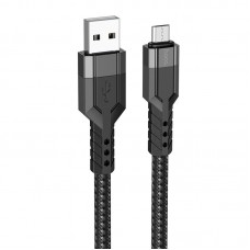 Кабель HOCO U110 Micro USB charging data cable 1.2m усиленный черный