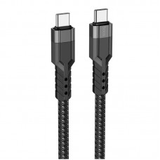 Кабель HOCO Type-C to Type-C charging data cable U110 120 см 60 Вт черный