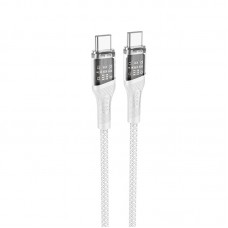 Кабель HOCO Type-C to Type-C Transparent Discovery Edition charging data cable U111 |1.2M, 60W, 3A|