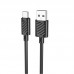 Кабель HOCO X88 Type-C Gratified charging data cable (packaged)  1m 3A черный