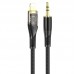 Кабель HOCO 3.5mm to lightning Transparent  audio conversion cable UPA25 1 метр черный