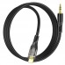 Кабель HOCO 3.5mm to lightning Transparent  audio conversion cable UPA25 1 метр черный