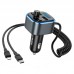 Адаптер автомобильный HOCO Energy with Lightning/Type-C Cable car BT FM transmitter E74