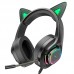 Наушники HOCO W107Cute cat luminous cat headphones phantom