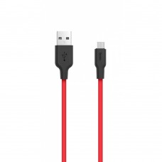 Кабель Hoco X21 Silicone Micro USB Cable (1m) черно красный