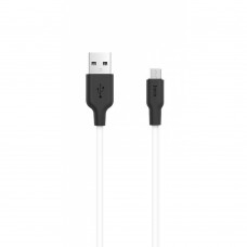 Кабель Hoco X21 Silicone Micro USB Cable (1m) черно белый