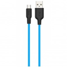 Кабель Hoco X21 Plus Silicone Micro USB (1m) голубой