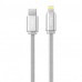 Кабель Hoco UPL12 Quick Charging Lightning to Type-C (1.2 m) Silver