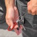 Брелок для ключей leather braided with carabiner red