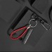 Брелок для ключей leather braided with carabiner red