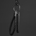 Брелок для ключей leather braided with carabiner red