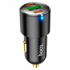 Автомобильное зарядное Hoco NZ6 (2 Type-C + 1 USB) адаптер 45 ватт