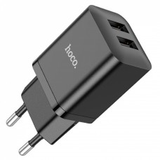 Зарядный блок адаптер Hoco N25 Maker (2 USB) черный 6931474782076