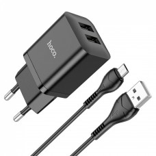 Сзу Hoco N25 Maker (2 USB) + кабель MicroUSB